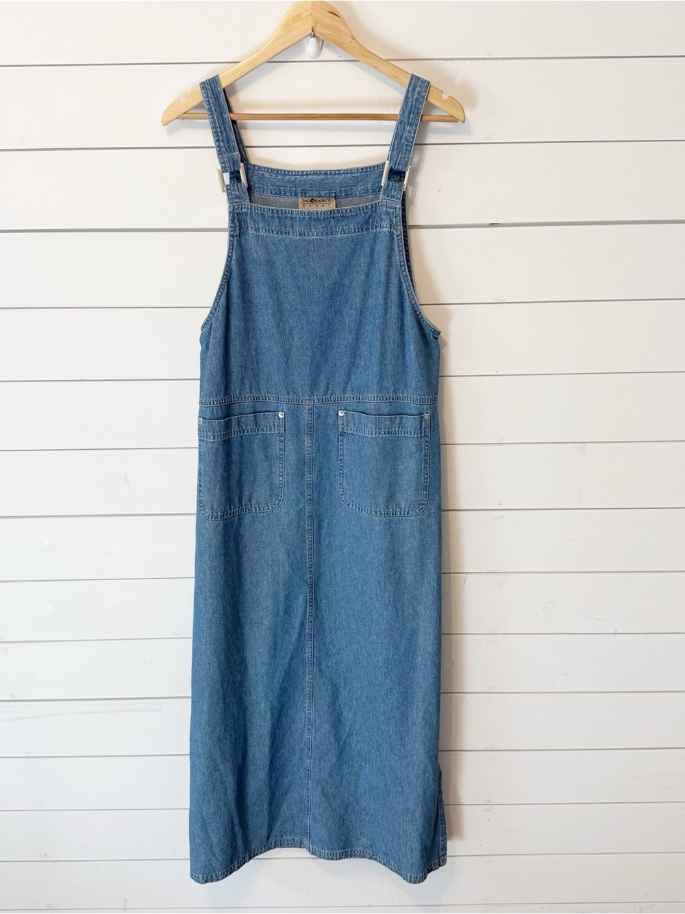 Sag Harbor Sport | Vintage Y2K Denim Maxi Cotton Jumper Dress Size Small